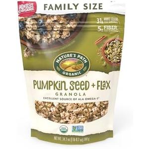 Nature's Path Organic Pumpkin Seed + Flax Granola, 24.7 oz (Pack of 6), Non-GMO BEST BEFORE 2026 JUN 17