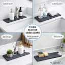Diatomite Faucet Mat for Kitchen Sink, Fast Dry Stone Sink Splash Guard, Water Absorbing Faucet Tray (20 x 4) Fits Standard Faucets, Please Measure Sink & Faucet Before Purchase