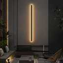 56In Long Outdoor Light,IP65 Waterproof Modern Exterior Lighting Fixture 3000K Linear Outdoor Light for Porch Courtyard (Black)