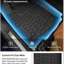 KIWI MASTER Floor Mats & Cargo Mat for 2021-2026 Jeep Grand Cherokee L, OEM Replacement 82216640AA 82216646AA, All Weather Car Mats, Heavy Duty TPE Floor Liners, Front & Rear & Trunk Mat Set, Black
