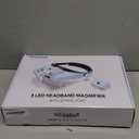 Magnifying Glass with Light, Magnifying Glasses for Close Work 1X-14X, Magnifier Headset with 2pcs Detachable Lights,Upgraded USB C Charge Built-in 500mAh Suit for Crafts Hobbies Cross Stitch