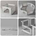 Sweeby Modular Baby Playpen, Customizable & Foldable Playpen for Babies and Toddlers with Easy Access Gate, Portable Indoor & Outdoor Play Yard, Adjustable Shape Kids Activity Center (79"x71", Beige)