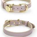Milan Vegan Leather Dog Collar - Padded Luxury Dog Collar with Adjustable Buckle - Collar for Dogs, Small Dogs to Large Dogs - Color Lilac, Size Extra Small (XS: 9 - 12" Neck)