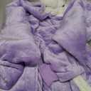 Kipswiza Oversized Wearable Blanket Hoodie Birthday Gifts for Women & Men, Thick Sherpa Fleece Blankets Sweatshirt Lounging Pullover Birthday Gift for Mom Sisters Girls Boys, Purple (Adult/Regular)