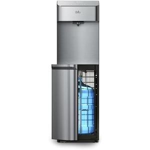 Brio Moderna CLBL730SC Self-Cleaning Bottom Load Water Cooler Dispenser for 3 & 5 Gallon Bottles – Tri-Temp w/Fast-Dispense, 11.5" Dispense Height, 24/7 Illuminated Display, Silver Stainless Steel