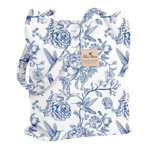 Corduroy Tote Bag for Women - Reusable Totes with Pocket & Buckle Cute Aesthetic Shoulder Bag for Work Travel