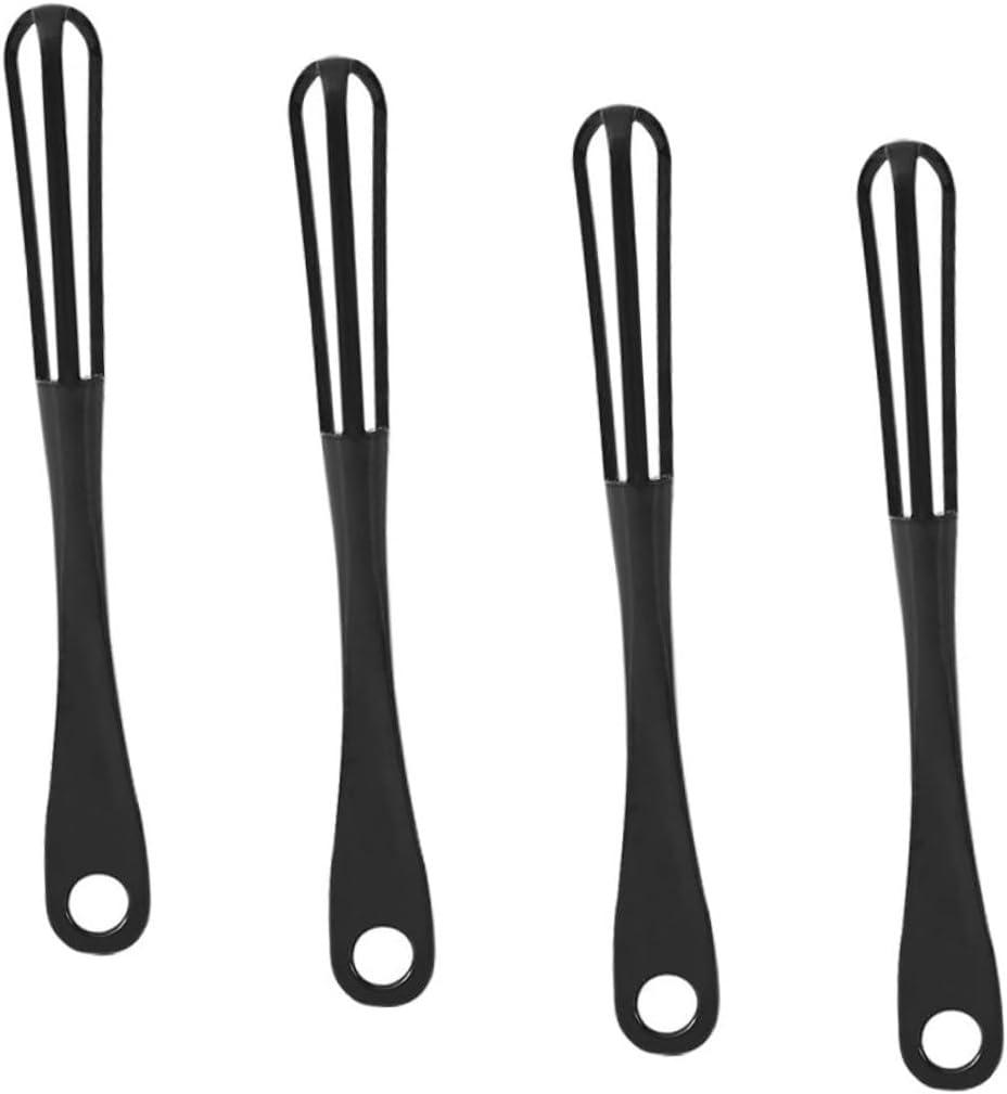 Veemoon Manual Egg Beater Set of 4 - Hand Crank Whisks for Mixing Eggs Cream and Batter - Pp Material Kitchen Gadget for Baking and Cooking