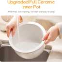 Joydeem Mini Ceramic Rice Cooker, 2.5 Cups Uncooked Rice Cookers with Pure Ceramic Inner Pot, Healthy & PFOA Free, 1.2L/1.3 qt, DFB-C120
