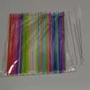 24 PCS, Reusable Straws with 4 Brushes, 10.5" Long Tritan Hard Plastic Straws, 12 Colors Translucent Replacement Drinking for 16OZ-32 OZ Tumblers, Cups, Jars, Stanley, YETI, Starbucks, BPA Free (Multicolor)