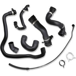 Radiator Coolant Water Hose Pipe Kit(7 Hoses) Compatible with E90 128i /325i /325xi /328xi /328i /328i xDrive 2006-2013 N51 Engine Replace 11537545890 1712761851 17117524710