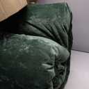 TAMGHO Dark Green Comforter Queen, Crushed Velvet Bedding for All Seasons, Luxury Fluffy Soft 3pc Bed Set Includes 1 Comforter (92"x96") and 2 Pillow Shams (20" x26), Dark Emerald Green | Soft, Medium Fill Weight, Velvet Texture