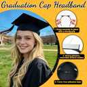 6 x Graduation Cap Headband Insert, Grad Cap Headband Holder - Secures Your Graduation Caps & Keeps Hairstyle, Hat Accessories for Graduates, Students, Women
