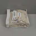 Floral Farmhouse Vintage Linen Shower Curtain, French Country Spring Shower Curtains for Bathroom with Tassels, 72Wx72H (Linen - Muted Garden Tassel Edge)