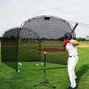 Baseball Batting Cage for Backyard: 10X8FT Portable Hitting Net for Youth, L-Shaped Practice Net with Carry Bag for Teens