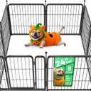 FXW Rollick Unleashed Dog Playpen for Indoor, Yard, RV Camping, 24 inch 8 Panels for Small and Puppy Dogs, BlackPatented