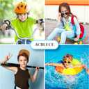 Kids Sunglasses TPEE Unbreakable Frame Polarized Sports Glasses with Adjustable Strap For Boys Girls Age 5-12 (Green Pink Frame/Grey Lens)