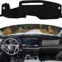 Dash Cover Mat for 2022-2024 2025 Chevy Chevrolet Silverado/GMC Sierra 1500 Accessories, Dashboard Cover Dash Mat for 2024 2025 Silverado & Sierra 2500HD 3500HD Non-Slip Center Console Protector Mat (Black)