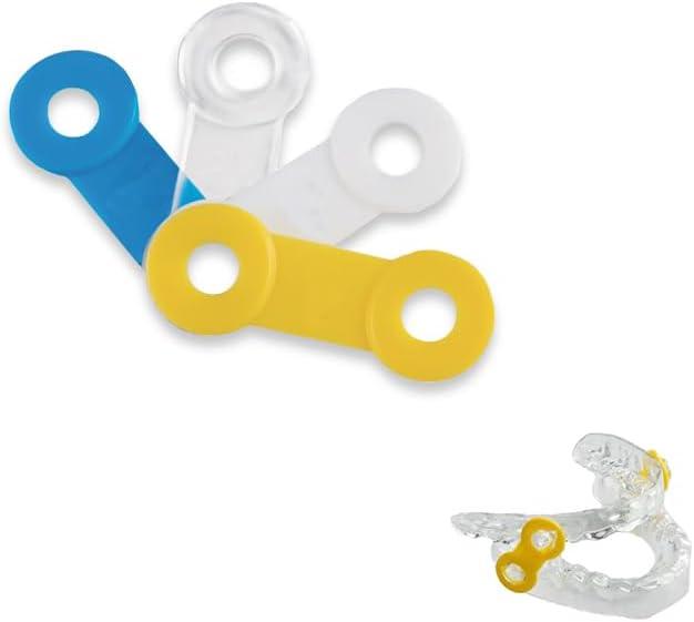 50PCS Replacement Elastic Straps for Anti-snoring Appliance 100% Latex Free (Yellow, 21mm)