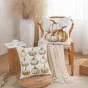 TAJWE Fall Pillow Covers 18x18 Inch Set of 2 Pumpkins Autumn Decorative Pillowcases Farmhouse Seasonal Thanksgiving Harvest Cushion Cases for Sofa Couch Home Decor