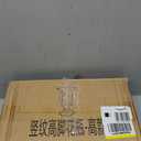 Glasseam Pedestal Glass Vase for Flowers, 7.5in Tall Compote Vase Set of 3, Crystal Clear Vases for Centerpieces, Ribbed Decorative Vases for Home Decor, Cute Footed Urn for Living Room Decorations (Large)