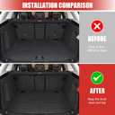 Cargo Mat Fit for 2018-2023 BMW X3 G01 Cargo Liner TPE Trunk Mat Anti-Slip Trunk Floor Liner for BMW X3 Accessories(Cargo Mat+Backrest Mat)