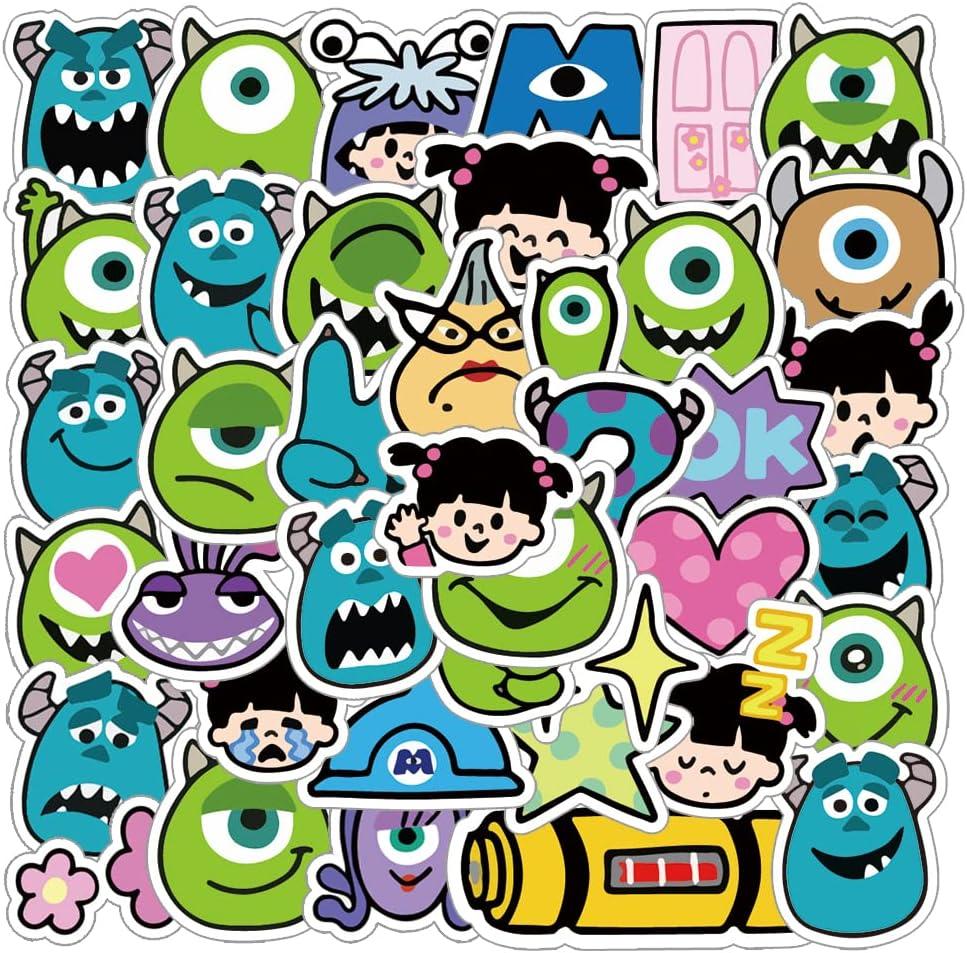 40Pcs Monsters Inc Stickers Pack, Cartoon Comedy Vinyl Waterproof Decals for Water Bottle,Laptop,Phone,Skateboard,Scrapbooking,Journaling Choice for Birthday Party Favor Supply