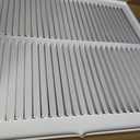 EZ-FLO 14 x 14 Inch (Duct Opening) Return Air Vent Cover for Wall or Ceiling, Solid Steel Return Air Grille, HVAC Vent Cover, White, 61640, 15.8"L x 14"W