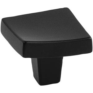Belwith Keeler B076716-MB Flex Collection Knob 1-1/4 Inch Square Matte Black Finish