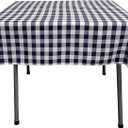 LA Linen Gingham Tablecloth - Checkered Tablecloth for Parties, Picnics & More - Farmhouse Tablecloth - Spring Tablecloth - Picnic Tablecloth - Cloth Tablecloths for Square Tables - 58"x58" Navy (Navy and White)