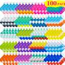 100 Pcs Mini Pop Bubble Fidget Toys for Party Favors, Pop Toy Bulk for Party Favor, Classroom Student Prizes Christmas Easter Basket Goodie Bag Stuffers Valentine for Kids