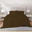 4 Piece 100% Egyptian Cotton King Size Sheet Set 1000 Thread Count Luxury Ultra Soft Bed Sheets Fits Mattress Upto 18" Inch Deep Pocket, King Size - Chocolate Solid