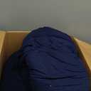 idee-home Papasan Chair Cushion, Circle Papasan Chair Cushion with Corduroy Cover (Without Chair) for Bowl Chair, 48 X 48 Inch, Navy