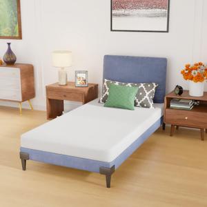 PayLessHere 5 Inch Gel Memory Foam Mattress Medium Firm Mattresses CertiPUR-US Certified Bed-in-a-Box Pressure Relieving Twin Size, Fiberglass FreeWhite