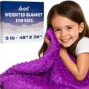 hazli Super-Soft Kids Weighted Blanket 5 Pounds - Easy to Clean, Washable Minky Cover - 36x48 Inches 5lbs Small Heavy Blanket for Girls and Boys Child