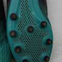 brooman Kids Firm Ground Soccer Cleats Boys Girls Athletic Outdoor Football Shoes (4 Big Kid, Black/Green)