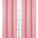Diraysid Pink Blackout Curtains for Bedroom Thermal Insulated Grommet Room Darkening Curtains Drapes, 42 x 84, 2 Panels