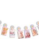 Daisy 12 Month Photo Banner - Monthly Milestone Banner with Clips, First Birthday Decorations for Newborn to 12 Months, 1st Birthday Photo Banner for Baby Shower, Party