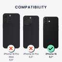 kwmobile Case Compatible with Apple iPhone 16 Case - TPU Phone Cover with Credit Card Holder - Mint