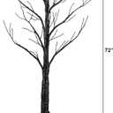 Nearly Natural 6ft Pre-Lit Halloween Twig Tree with 480 Orange & Purple LED Lights