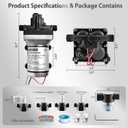 WASSERMANN RV Water Pump 12V DC 4008-101-A65/E65 Replacement, 3.0 GPM 55PSI, Quiet Water Pump for Camper RV Shower Garden Industrial Yacht Sprayer Food Truck Travel Trailer Water Pumps with Acessories