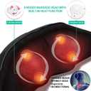 Medcursor Neck Massager - Portable Electric Neck and Back Massager with Heat, Deep Tissue 3D Kneading Pillow for Muscle Pain Relief, Ideal Fathers & Mothers Day Gift, Not Cordless