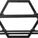 Wall Mounted  Bottle Rack, Black Metal Hanging Display Holder Organizer, Red Racks for Home Kitchen Bar Decor Storage (A)