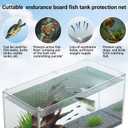 Colingmill 2 Pcs Aquarium Acrylic Fish Tank Lid Covers for 20/29/37 Gallon, 29 X12 in Glass Cuttable Canopy Top Net, Anti-Jump Net with Clips (Each 29 x 12 x 0.1in)