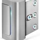 EverPlus Home Security Childproof Door Reinforcement Lock with 8 Screws and 3 Inch Stop Withstand 800 lbs for Inward Swinging Door, Upgrade Night Lock to Defend Your Home (Silver)