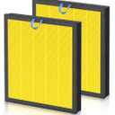 Vital 100S Pet Care Replacement Filter for LEVOIT Vital 100S-P Air Purifier, HEPA and High-Efficiency Activated Carbon Filter for Smoke, Odor, Pollen, Vital 100S-RF-PA, LRF-V102-YUS, Yellow