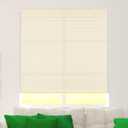 CALYX INTERIORS Pleated Fabric Window Shade, Light Filtering, Cordless, 22" W x 60" H, Cream