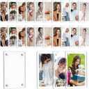 24 Pcs Acrylic Fridge Magnetic Frames for Photos Compatible with Polaroid Instax Mini Pictures Double Sided Clear Refrigerator Magnetic Frame for Family Friend Holiday Gift, 2.36 x 3.54 Inch