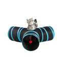 Bigladious 3 Way Cat Tunnel Collapsible Fun Pet Play Tube Toys for Cats, Kittens, Puppies & Rabbits - Portable Tunnel with Hanging Ball for Indoor Play, Hideout & Exercise