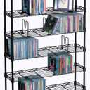 Atlantic Maxsteel 8-Tier Heavy Gauge Steel Wire Storage Shelving, holds up to 440 CD; or 228 DVD; or 264 Blu-Ray/Video Game discs, also great for organize collectable/memorabilia, in Black  PN 3020