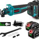 Cordless Drywall Cut Out Tool, 20V Drywall Rotary Saw 30000 RPM with 2x3.0Ah Battery and Fast Charger, Brushless Rotary Saw, Drywall Cutting Tool for Cutting Wood Drywall, Sheetrock, Wood